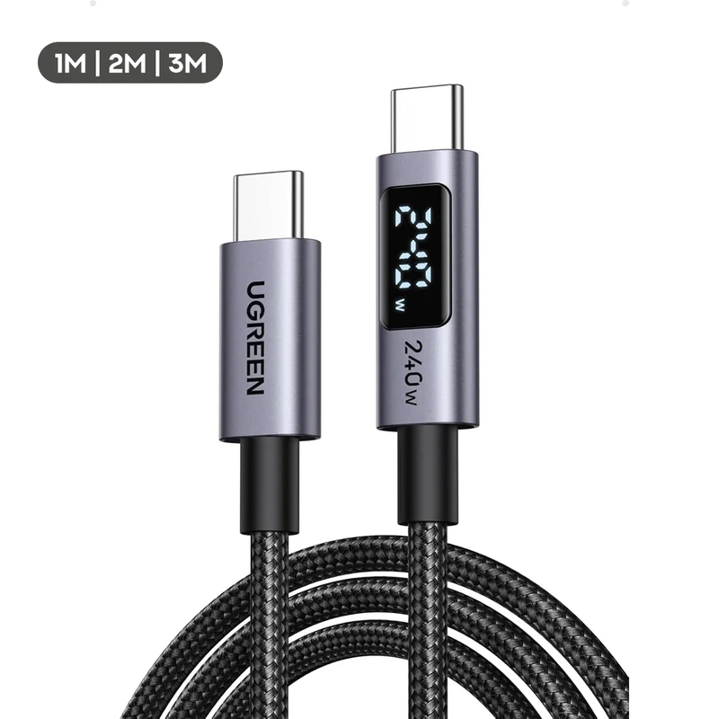 Ugreen 240W USB-C to USB-C PD Fast Charging Cable - (1m, 2m, 3m) (L530/65866, 65867, 65868)
