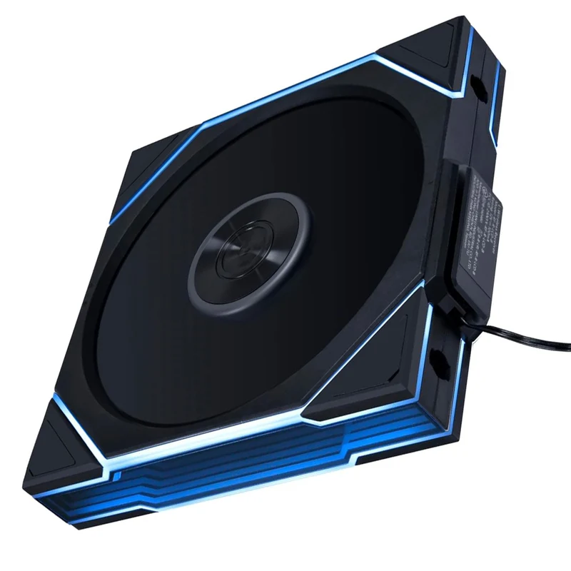 Lian Li Uni Fan TL Wireless 140mm Revolutionary Wireless Reverse Blade ARGB Fan - Single Pack (Black) (14RTL1W1B)