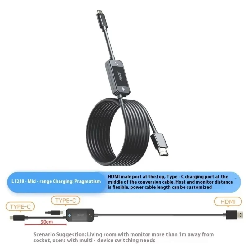 IINE 4K Segmented Cable Video Adapter for Nintendo Switch / Nintendo Switch 2 (L1218)