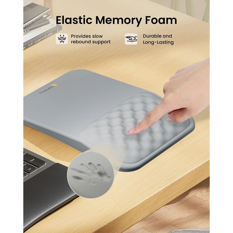ProtoArc MP50 Ergonomic Mouse Pad with Wrist Rest (Lycra Black, Lycra Gray, Lycra Beige)