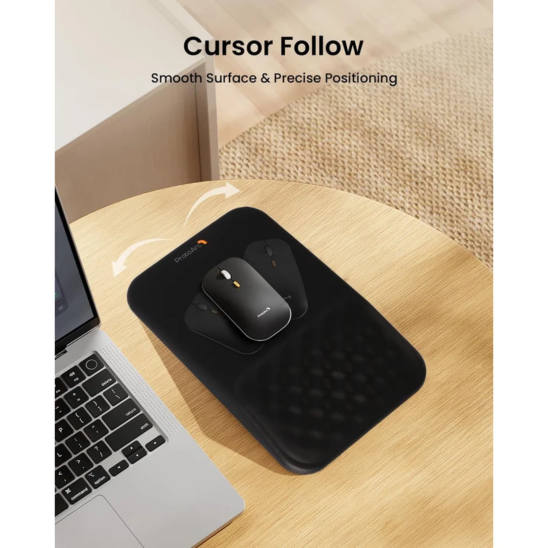 ProtoArc MP50 Ergonomic Mouse Pad with Wrist Rest (Black PU Leather) (CP016704)