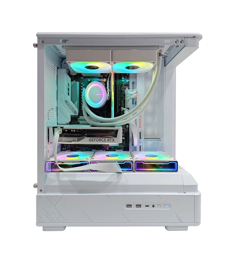 Aurora D200 White Desktop Gaming PC | AMD Ryzen 5 7400 | 16 GB RAM | 1 TB SSD | RTX 5060 Ti | Windows 11 Pro
