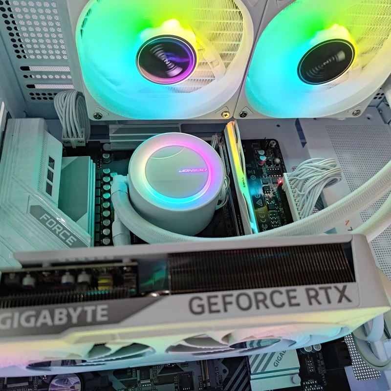 Aurora D200 White Desktop Gaming PC | AMD Ryzen 5 7400 | 16 GB RAM | 1 TB SSD | RTX 5060 Ti | Windows 11 Pro