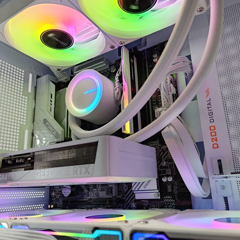 Aurora D200 White Desktop Gaming PC | AMD Ryzen 5 7400 | 16 GB RAM | 1 TB SSD | RTX 5060 Ti | Windows 11 Pro