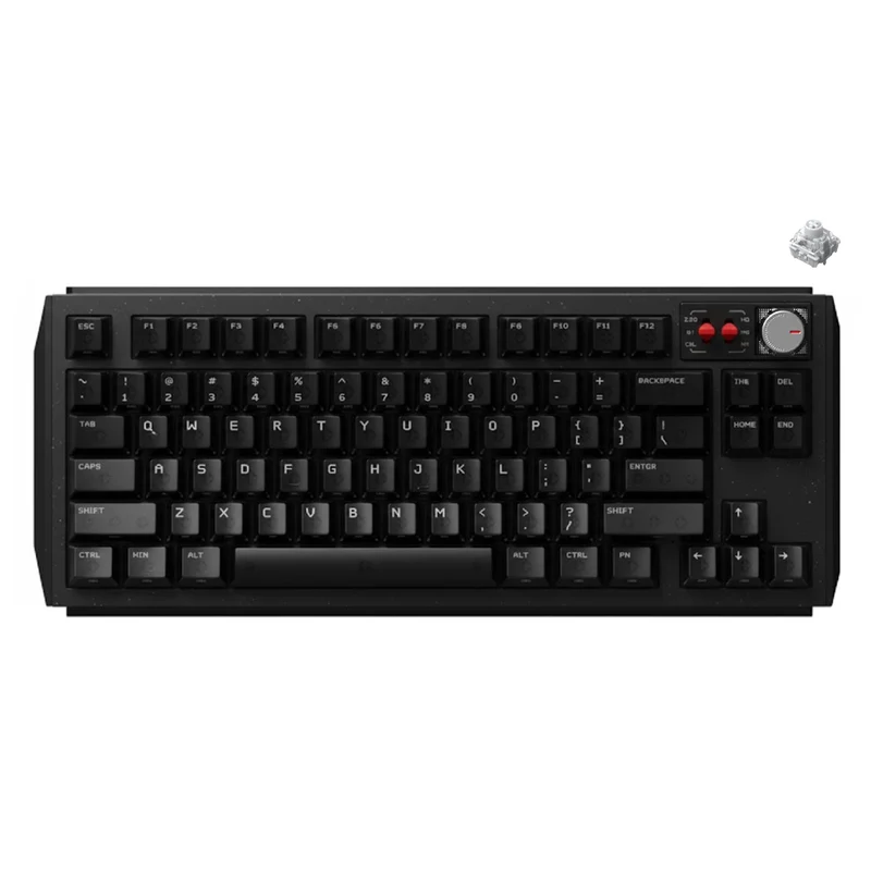 NuPhy WH80 83-Key Tri-Mode Magnetic Mechanical Gaming Keyboard (Nebula Dark) (Magnetic Jade Dragon Switch) + Cherry Keycaps (Dot Matrix/Black)-94