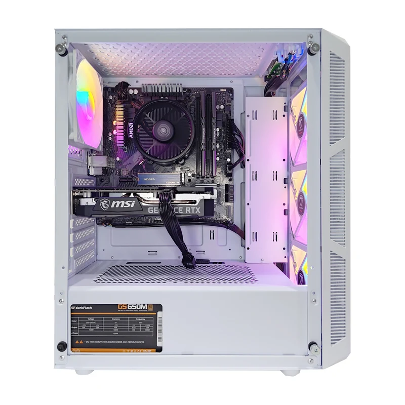 Alpha Hermes White Desktop Gaming PC | AMD Ryzen 5 5600 | 16GB RAM | 512GB SSD | RTX 3050 | Windows 11 Pro