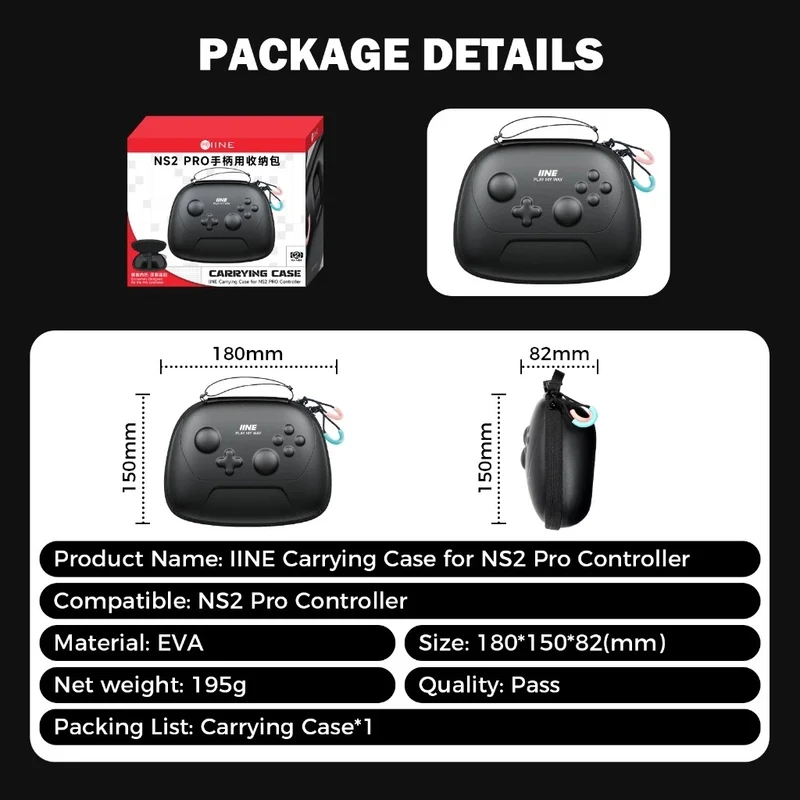 IINE Carrying Case for Nintendo Switch 2 Pro Controller (L1201)