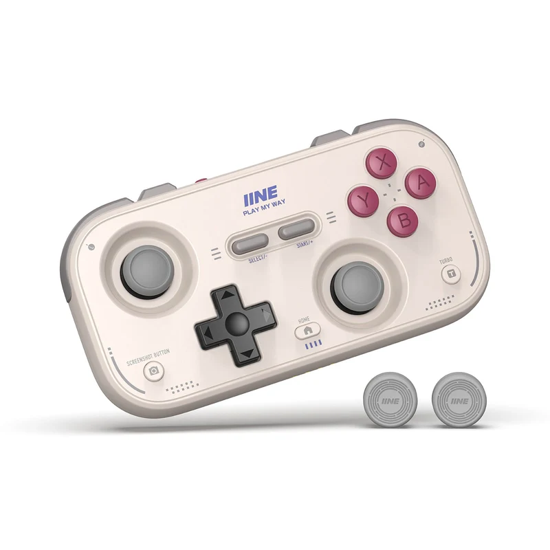 IINE Palm-Sized Retro Chronos Controller for Nintendo Switch (Grey, Purple) (L1194, L1195)