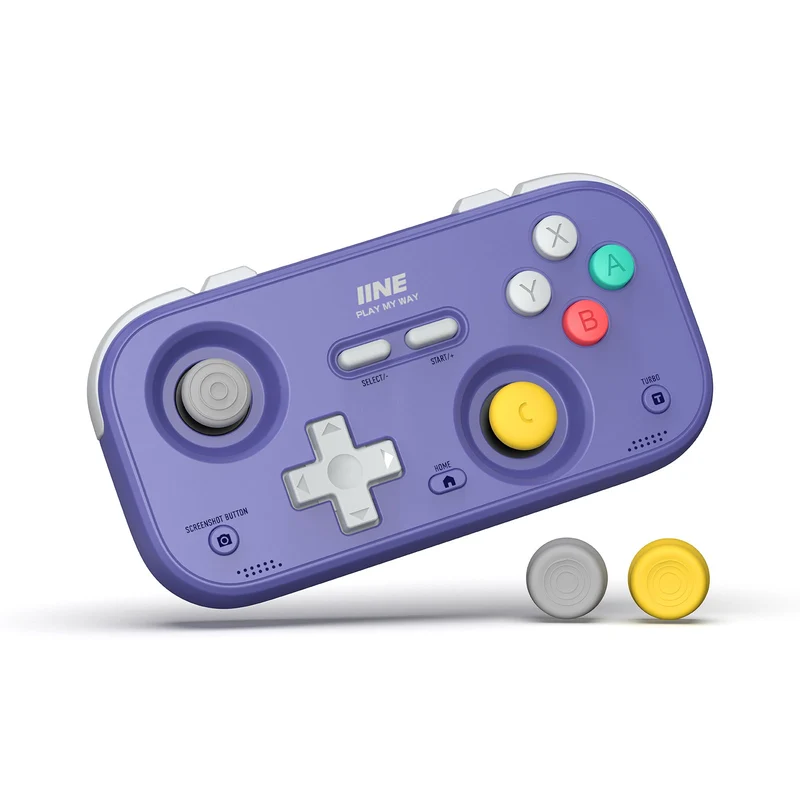 IINE Palm-Sized Retro Chronos Controller for Nintendo Switch (Grey, Purple) (L1194, L1195)