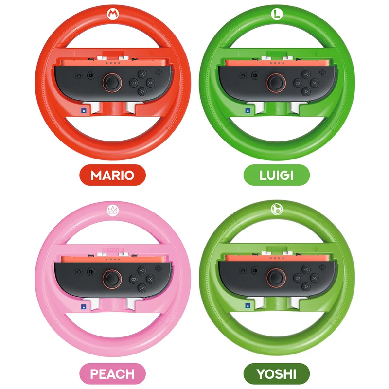 Hori Mario Kart Racing Wheel Attachment for Nintendo Switch 2 (Mario, Luigi, Peach, Yoshi)