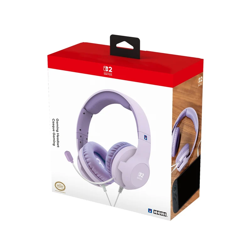 Hori Gaming Headset for Nintendo Switch 2 (Cozy Purple, Cozy Green, Cozy Pink, Black) (NSX-111A, NSX-112A, NSX-113A, NSX-145A)