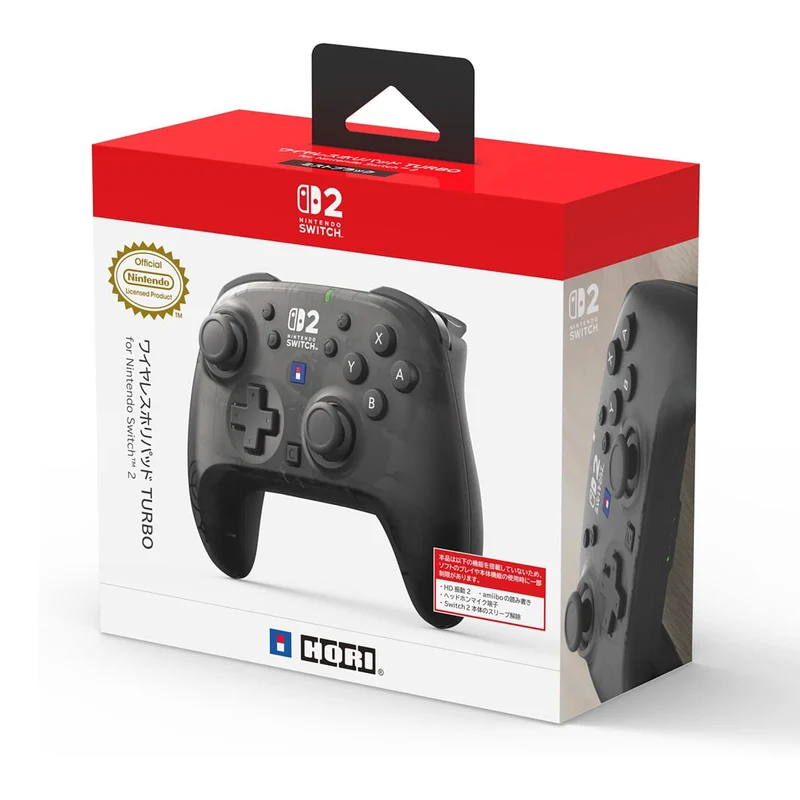 Hori Wireless Horipad Turbo Controller for Nintendo Switch 2 (Mist Black, Aqua Cyan, Frost White, Shine Yellow, Ruby Magenta) (NSX-126A, NSX-131A, NSX-132A, NSX-133A, NSX-134A)