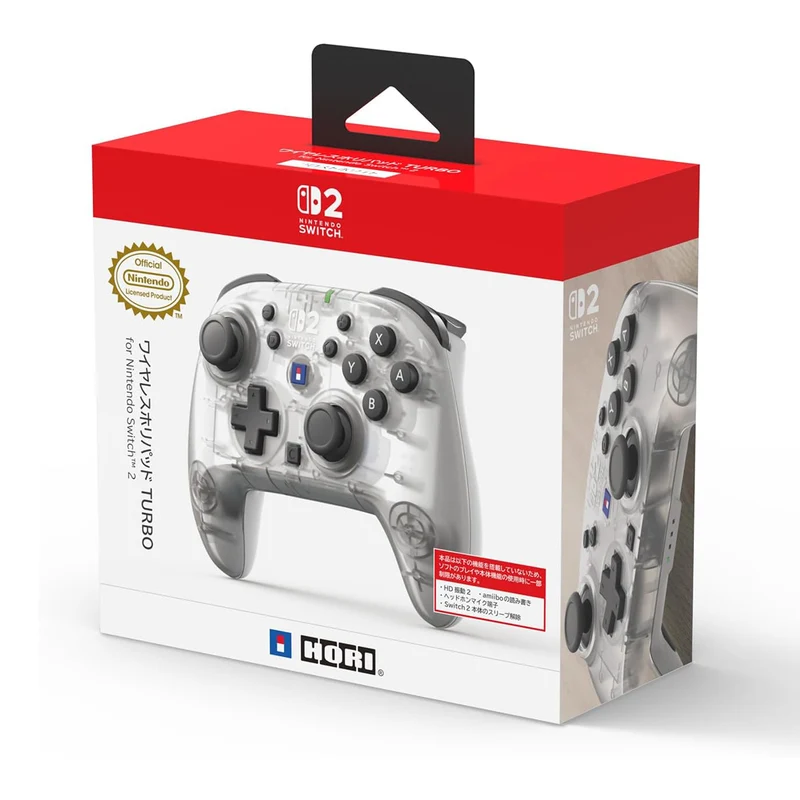 Hori Wireless Horipad Turbo Controller for Nintendo Switch 2 (Mist Black, Aqua Cyan, Frost White, Shine Yellow, Ruby Magenta) (NSX-126A, NSX-131A, NSX-132A, NSX-133A, NSX-134A)