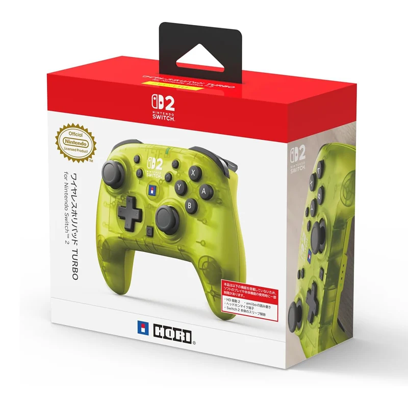 Hori Wireless Horipad Turbo Controller for Nintendo Switch 2 (Mist Black, Aqua Cyan, Frost White, Shine Yellow, Ruby Magenta) (NSX-126A, NSX-131A, NSX-132A, NSX-133A, NSX-134A)
