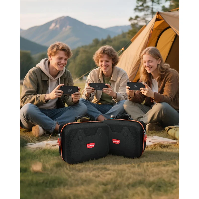 Transnovo All-in-One Travel Carrying Case for Nintendo Switch 2 (Black) (NS2-CC04)