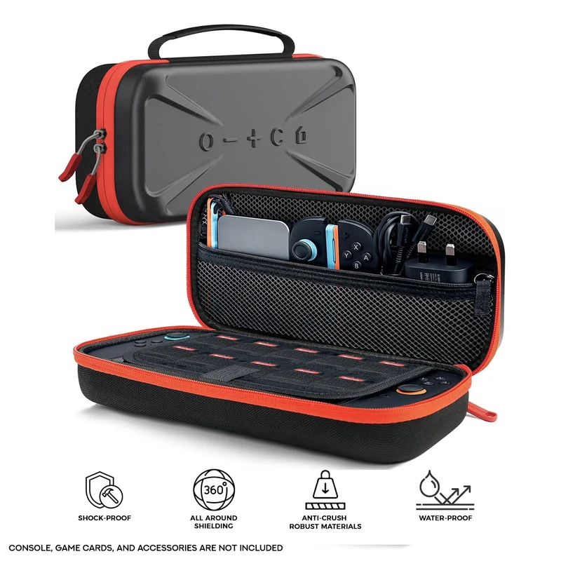 Transnovo PET Hard Shell Carrying Case for Nintendo Switch 2 (Black) (NS2-CC05)