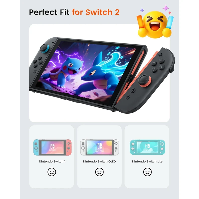 Transnovo PET Hard Shell Carrying Case for Nintendo Switch 2 (Black) (NS2-CC05)