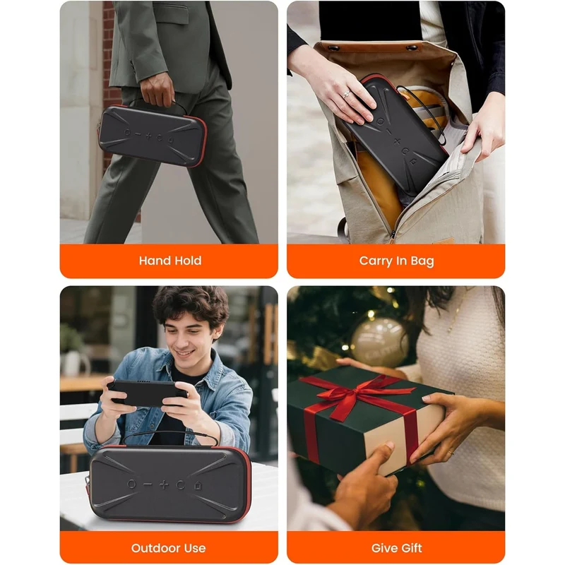Transnovo PET Hard Shell Carrying Case for Nintendo Switch 2 (Black) (NS2-CC05)