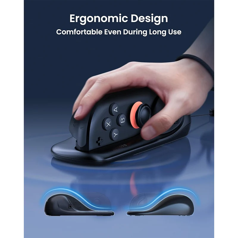 Transnovo Ergonomic Mouse Grip 2-Pack for Nintendo Switch 2 (Black) (NS2-GA06)