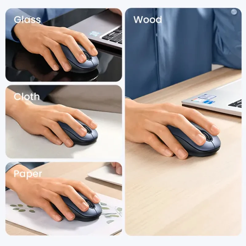 Ugreen Multi-Mode 1600DPI Wireless Mouse (Blue, Grey)