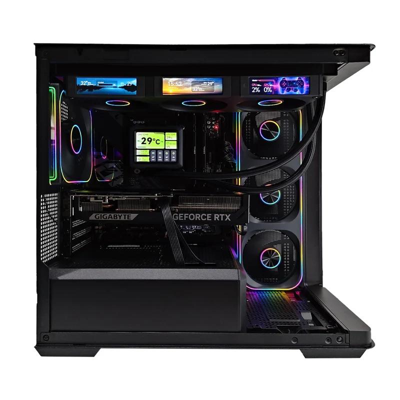 Optima D300 Black Desktop Gaming PC | AMD Ryzen 7 7800X3D | 32GB RAM | 1TB SSD | RTX 5070 | Windows 11 Pro