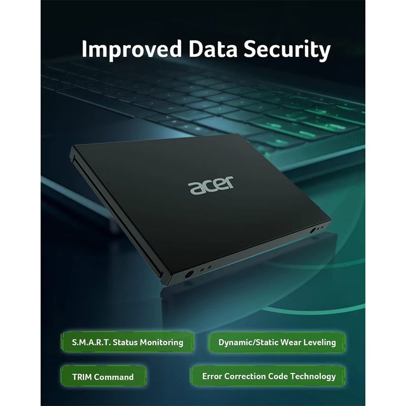 Acer RE100 2.5 SATA SSD III 6Gb/s 560MB/s Read (256GB, 512GB, 1TB) (BL.9BWWA.107, BL.9BWWA.108, BL.9BWWA.109)