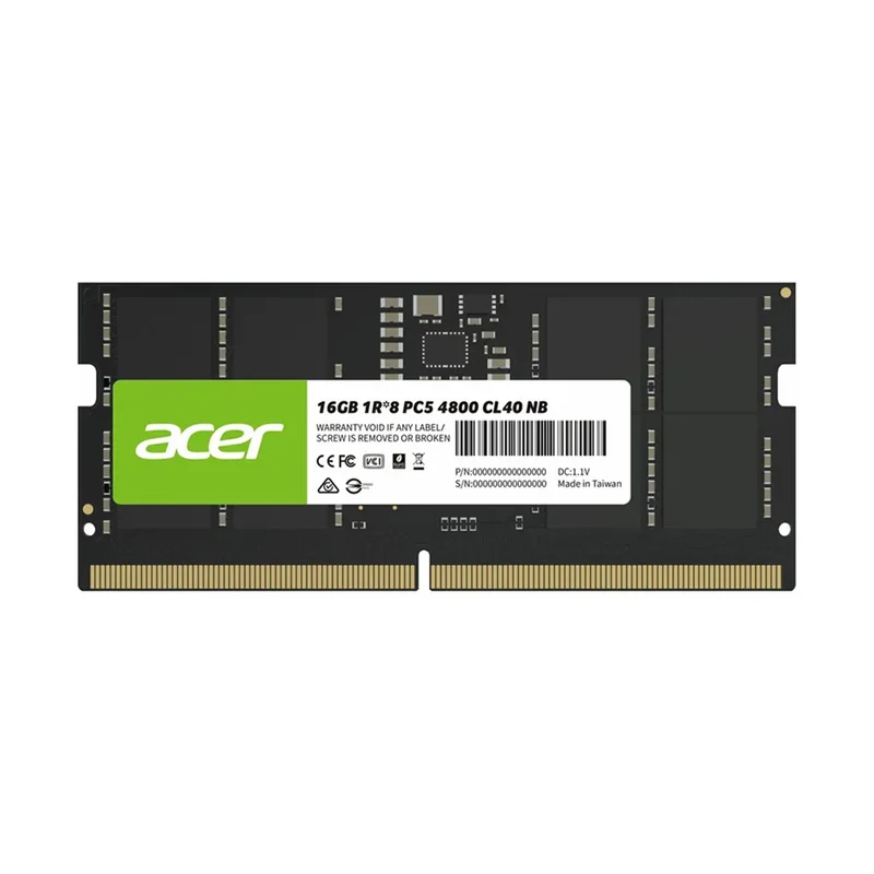 Acer SD200 16GB (1x16GB) 4800MHz CL40 DDR5 SODIMM (BL.9BWWA.412)