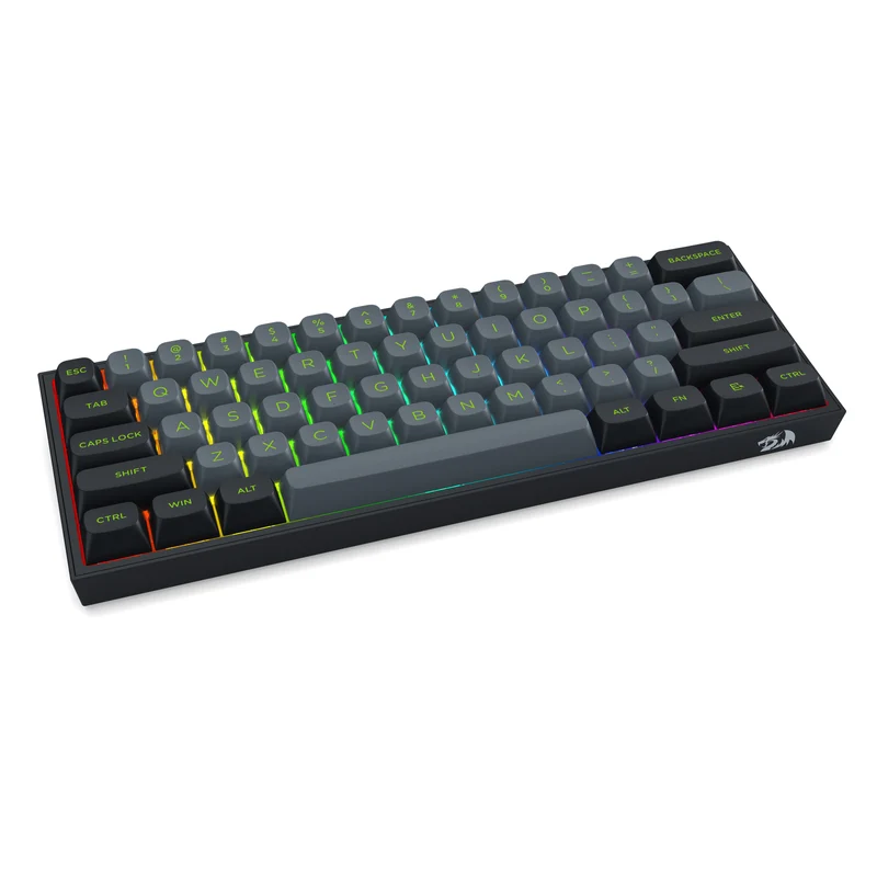 Redragon Fizz RGB Wired Mechanical Gaming Keyboard - Dust Proof Red Switch (Grey/Black) (K617GB-RGB)