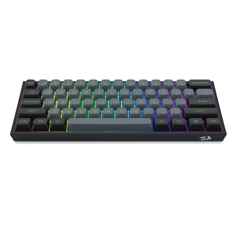 Redragon Fizz RGB Wired Mechanical Gaming Keyboard - Dust Proof Red Switch (Grey/Black) (K617GB-RGB)