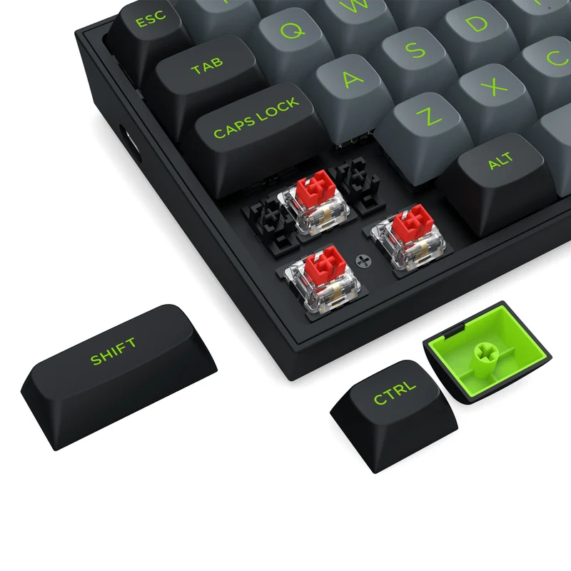 Redragon Fizz RGB Wired Mechanical Gaming Keyboard - Dust Proof Red Switch (Grey/Black) (K617GB-RGB)