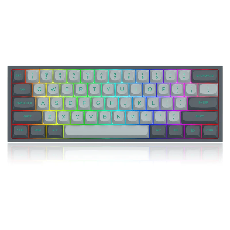 Redragon Fizz RGB Wired Mechanical Gaming Keyboard - Dust Proof Red Switch (Gradient Grey) (K617GG-RGB)