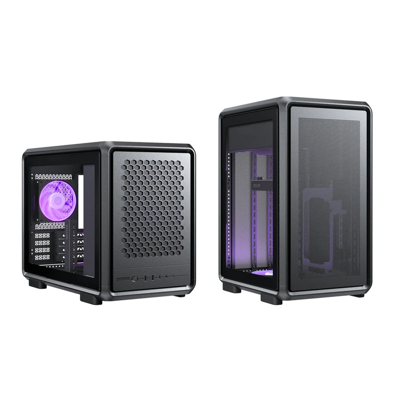 Cooler Master MasterFrame 400 Mesh Mid-Tower Premium Open-Frame Micro-ATX Case (Black, Silver)