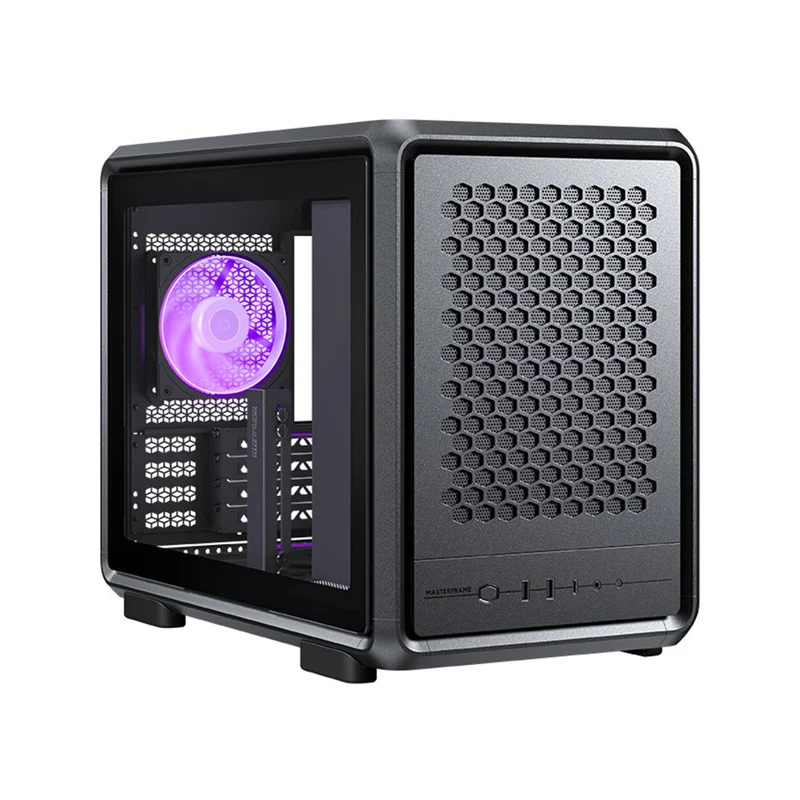 Cooler Master MasterFrame 400 Mesh Mid-Tower Premium Open-Frame Micro-ATX Case (Black, Silver)