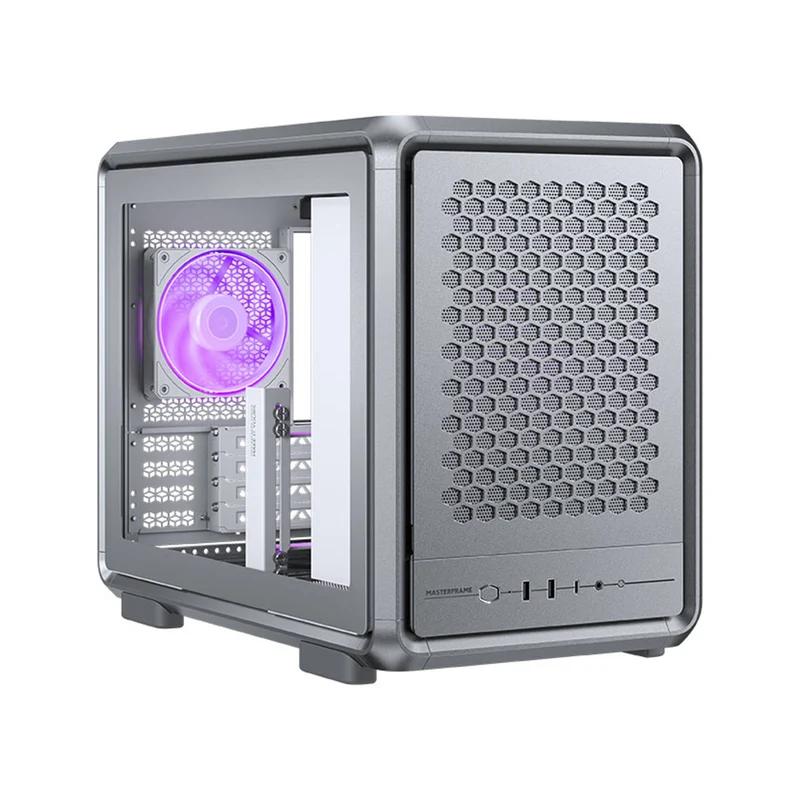 Cooler Master MasterFrame 400 Mesh Mid-Tower Premium Open-Frame Micro-ATX Case (Black, Silver)