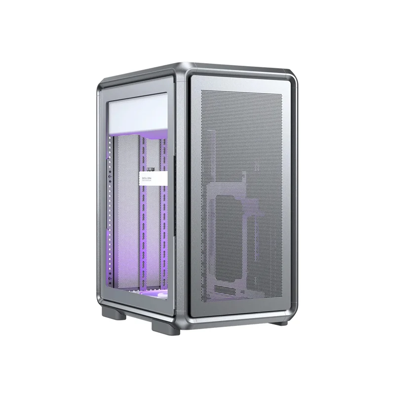 Cooler Master MasterFrame 400 Mesh Mid-Tower Premium Open-Frame Micro-ATX Case (Black, Silver)