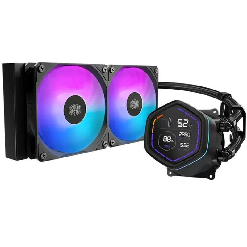 Cooler Master MasterLiquid Core Nex Digital 240 ARGB CPU Liquid Cooler (Black) (MLX-D24M-A18PA-RD)