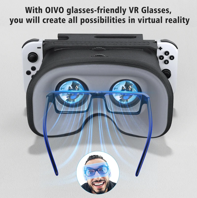 OIVO VR Headset for Nintendo Switch / Nintendo Switch OLED (Black) (IV-SW125)
