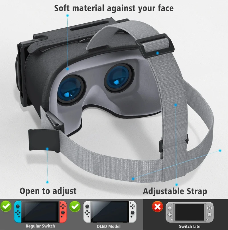 OIVO VR Headset for Nintendo Switch / Nintendo Switch OLED (Black) (IV-SW125)