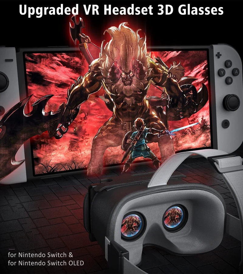 OIVO VR Headset for Nintendo Switch / Nintendo Switch OLED (Black) (IV-SW125)