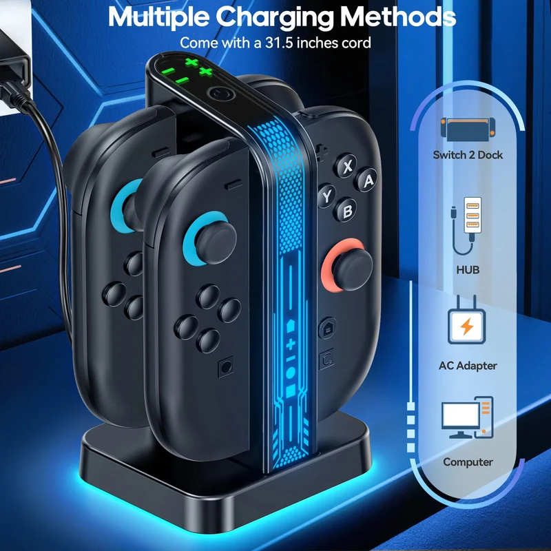OIVO SW2 Controller Charging Dock for Nintendo Switch 2 (Black) (VG-SW207)
