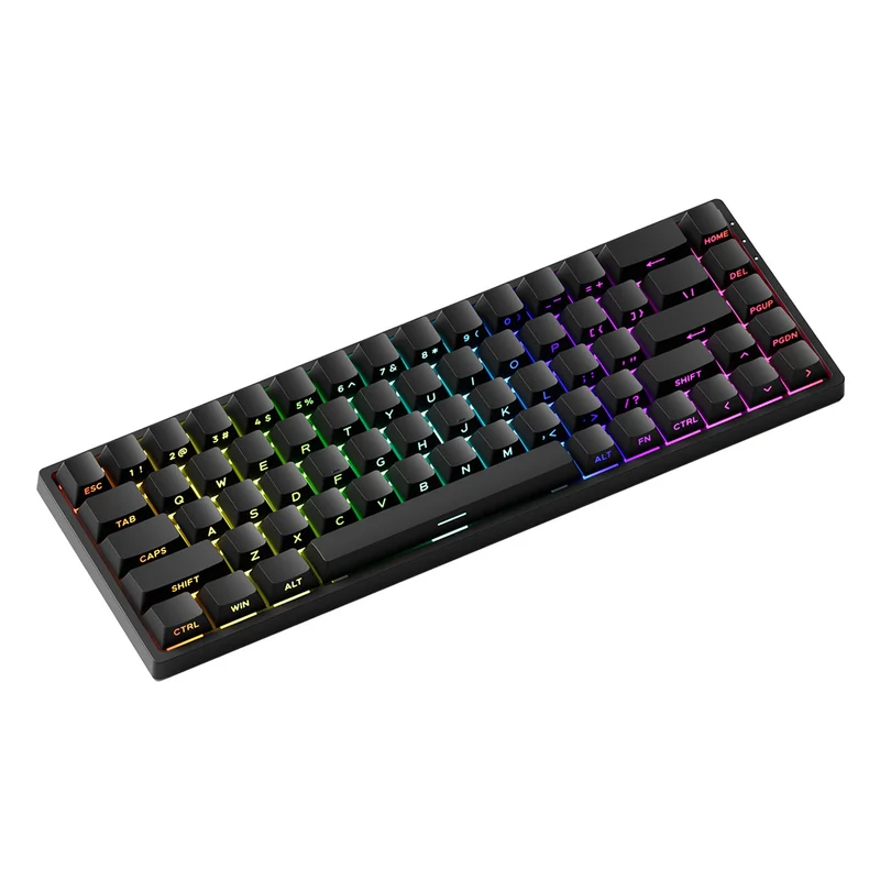 MonsGeek FUN68 HE Black Transparent Tri-Mode RGB Mechanical Keyboard (Flash Magnetic Switch) (103-FN68A-003)