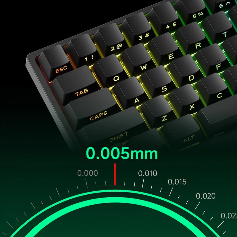 MonsGeek FUN68 HE Black Transparent Tri-Mode RGB Mechanical Keyboard (Flash Magnetic Switch) (103-FN68A-003)