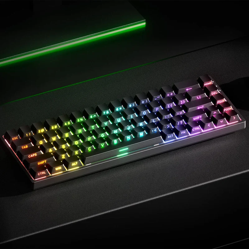 MonsGeek FUN68 HE Black Transparent Tri-Mode RGB Mechanical Keyboard (Flash Magnetic Switch) (103-FN68A-003)