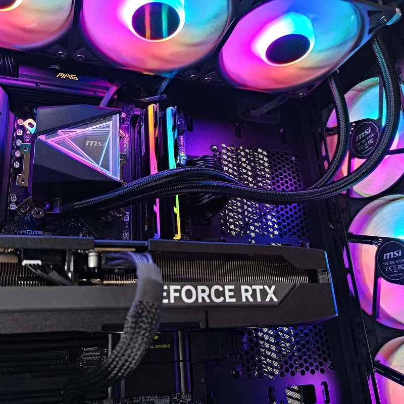Ultra MSI Velox Black Desktop Gaming PC | AMD Ryzen 9 9900X | 64GB RAM | 1TB SSD | RTX 5080 | Windows 11 Pro