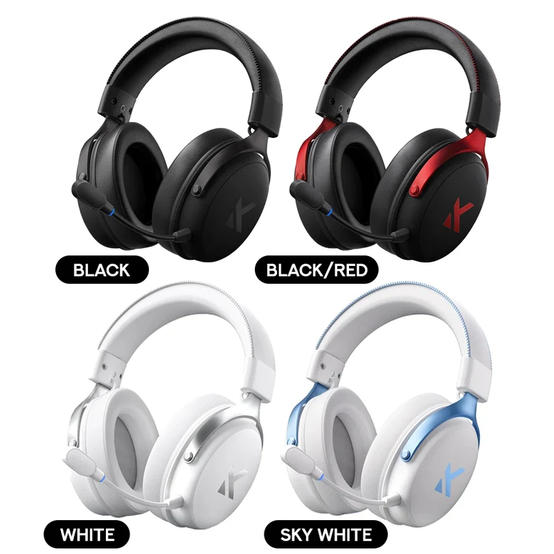 MCHOSE V9 Pro Wireless Gaming Headset (Black, Black/Red, White, Sky White)
