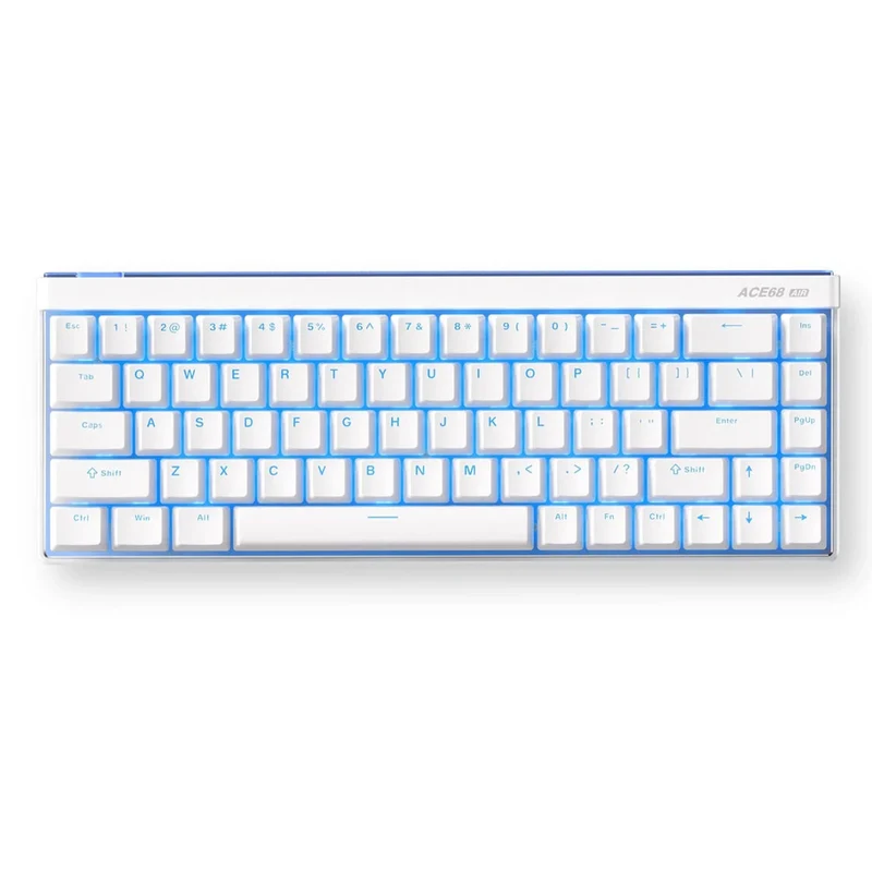 MCHOSE Ace 68 Air Esports Edition RGB Hot-Swappable Gaming Keyboard (Snow White) (Fire Shadow Switch)