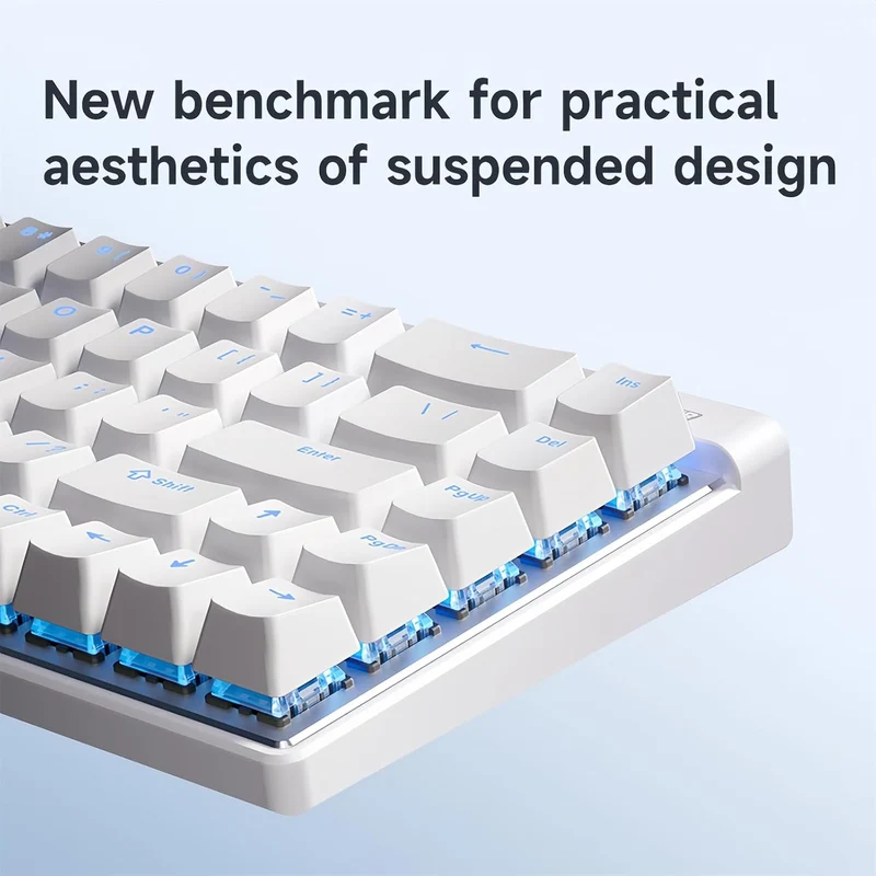 MCHOSE Ace 68 Air Esports Edition RGB Hot-Swappable Gaming Keyboard (Snow White) (Fire Shadow Switch)