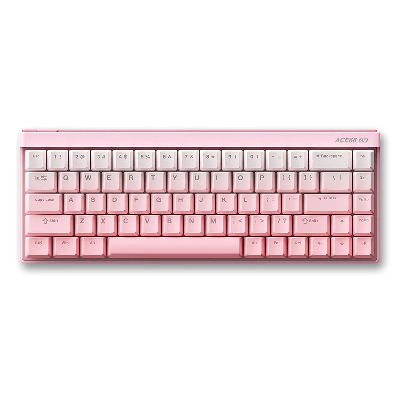MCHOSE Ace 68 Air Esports Edition RGB Hot-Swappable Gaming Keyboard (Peach Gradient Pink) (Fire Shadow Switch)