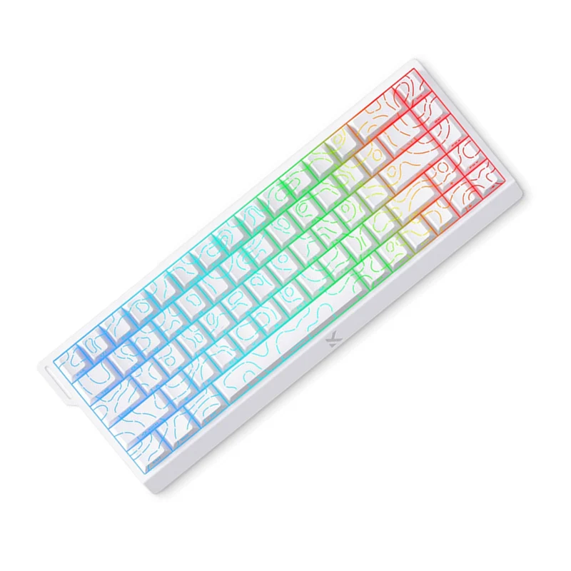 MCHOSE Ace 68 Esports Edition RGB Hot-Swappable Gaming Keyboard (White Contour Lines) (Ice Rhino Magnetic Switch)