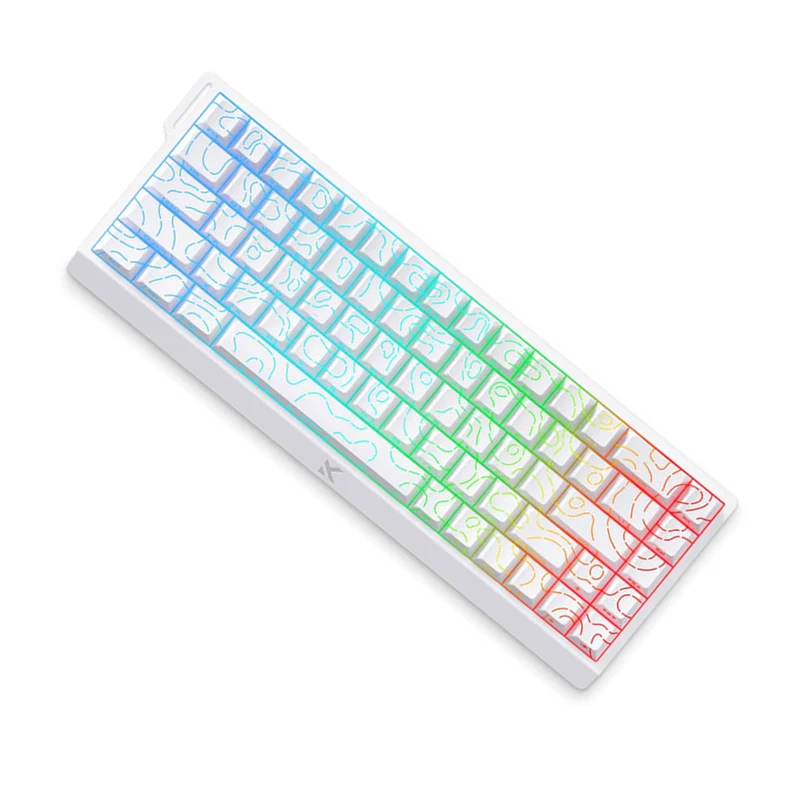 MCHOSE Ace 68 Esports Edition RGB Hot-Swappable Gaming Keyboard (White Contour Lines) (Ice Rhino Magnetic Switch)